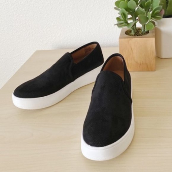Steve Madden Shoes - Steve Madden Womens Gracy Black Faux Suede Slip On Sneakers Shoes 8.5